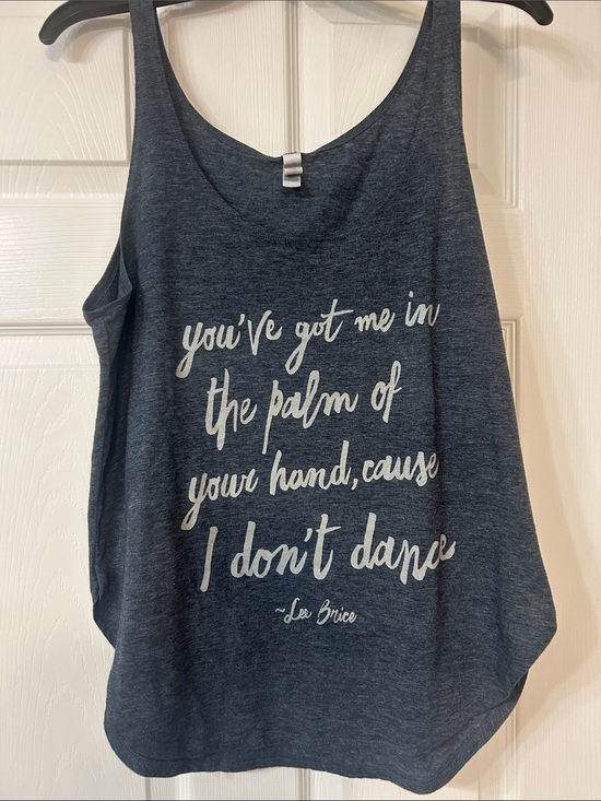 Lee Brice Tops - Women's Navy Graphic Tank Top - Casual Scoop Neck